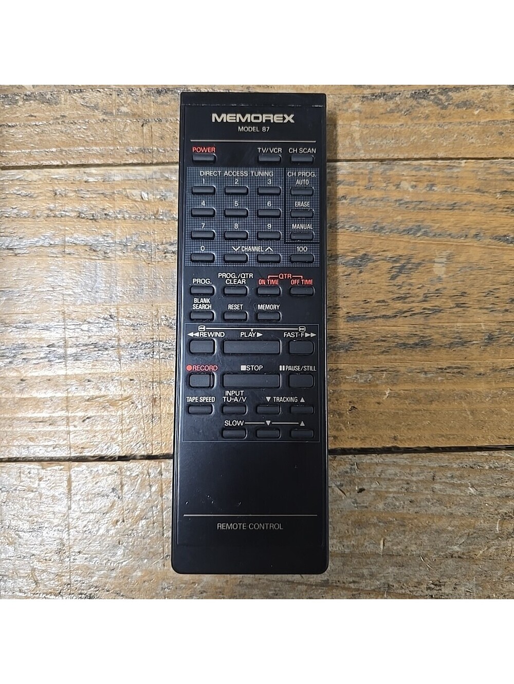Memorex Model 87 Remote Control